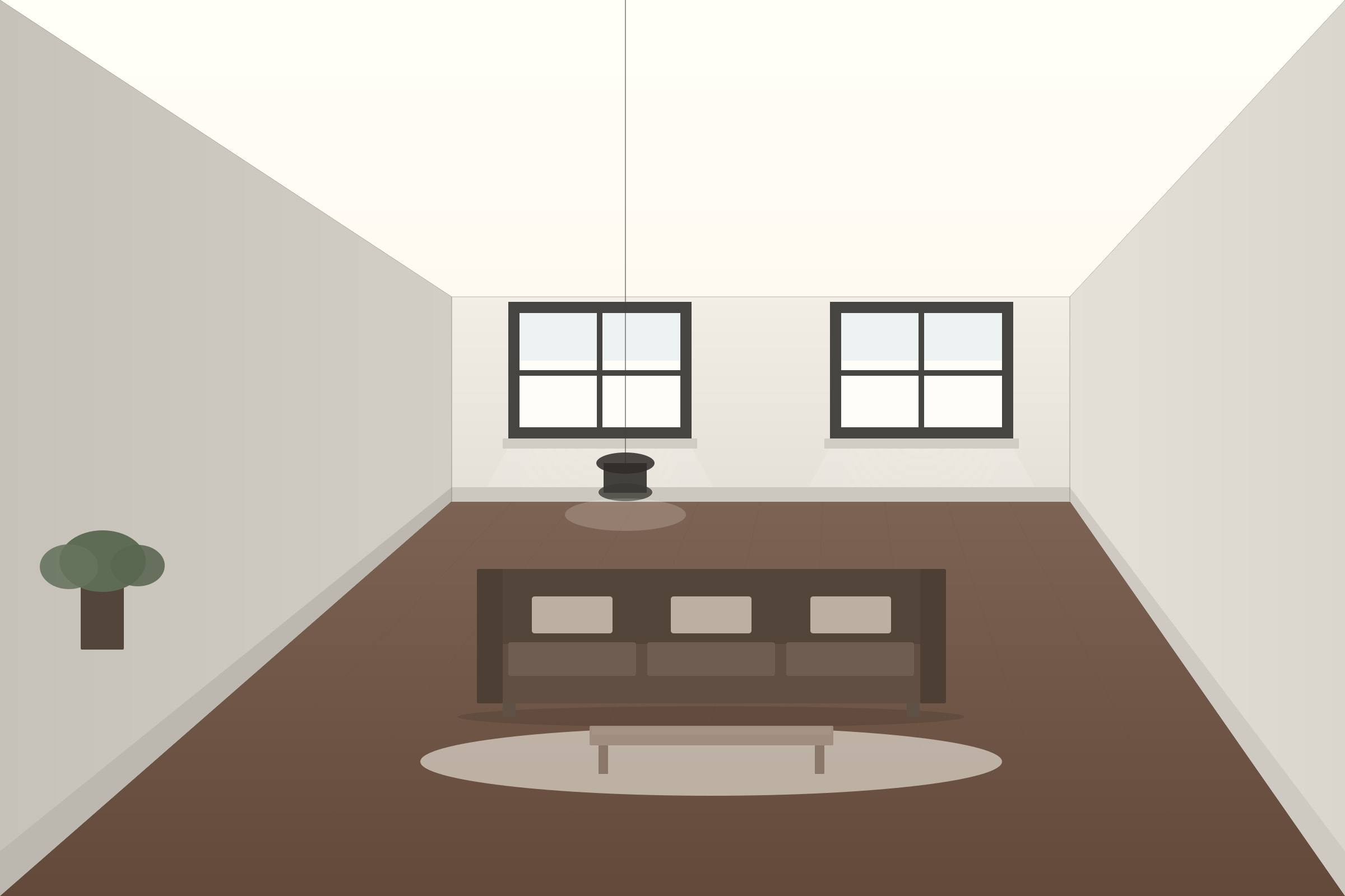 The same well glazed floor to ceiling and planted, read as a courtyard from the living room